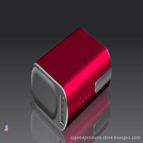 3,000mAh portable power charger w/private unique layout, supports bright LED torch/power indicator